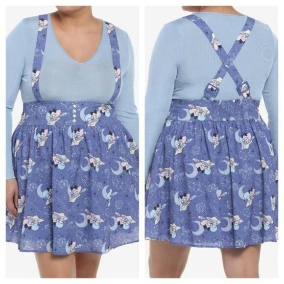 Little Twin Stars Sanrio Celestial Night Suspender Skirt Overall Dress Plus Sz 5 - Picture 3 of 16